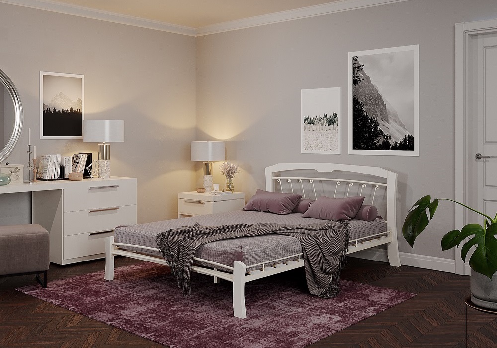Дизайн спален с металлической кроватью (76 фото)